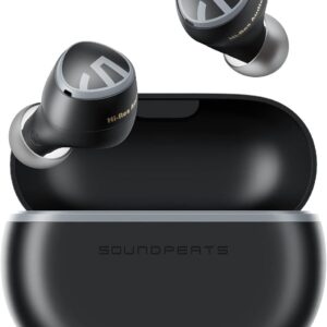 SoundPEATS Mini HS Wireless Earbuds - Hi-Res Audio with LDAC, AI Noise Cancelling Mic, Multipoint Connection, 36 Hours, Bluetooth 5.3 Earphones, HiFi Stereo Sound Lightweight for Sports Running